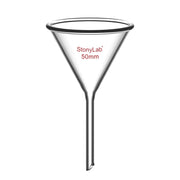 Borosilicate glass laboratory filter funnel for routine filtration and liquid transfer, available in 50–180 mm diameter sizes StonyLab