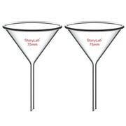 Borosilicate glass laboratory filter funnel for routine filtration and liquid transfer, available in 50–180 mm diameter sizes StonyLab