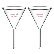 Borosilicate glass laboratory filter funnel for routine filtration and liquid transfer, available in 50–180 mm diameter sizes StonyLab