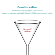 Borosilicate glass laboratory filter funnel for routine filtration and liquid transfer, available in 50–180 mm diameter sizes StonyLab
