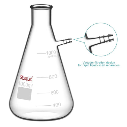 Alternative angle showing underlying build quality of StonyLab Filtering Flask
