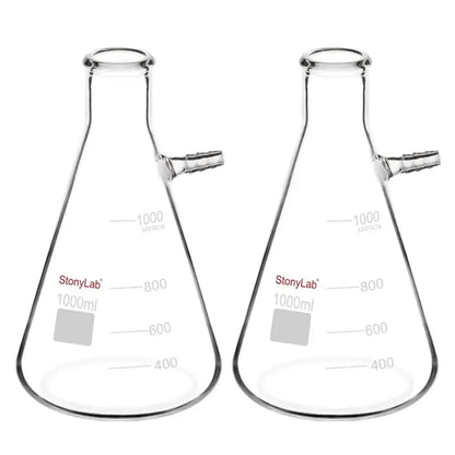 Filtering Flask, 50-2000 ml, 2 Pack Filtering Flask 1000-ml