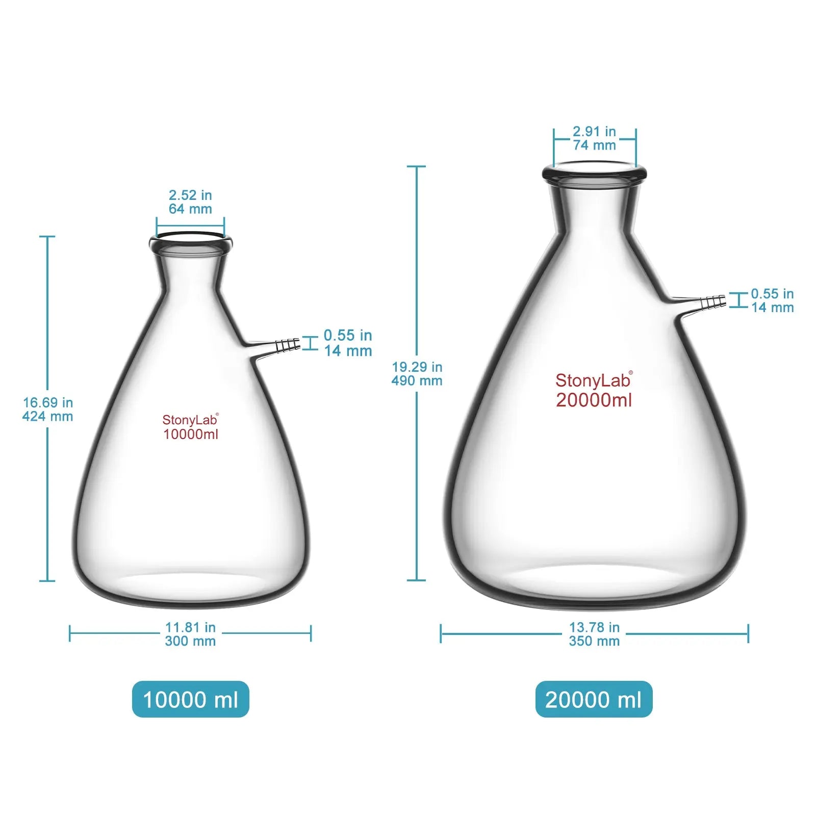 StonyLab Filtering Flask heavy duty chemical processing configuration
