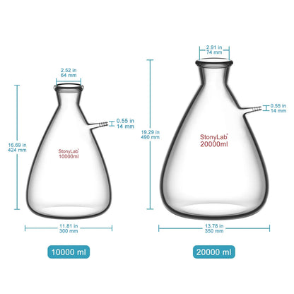 Filtering Flask, Bolt Neck with Tubulation, 50-5000 ml Flasks-Filtering