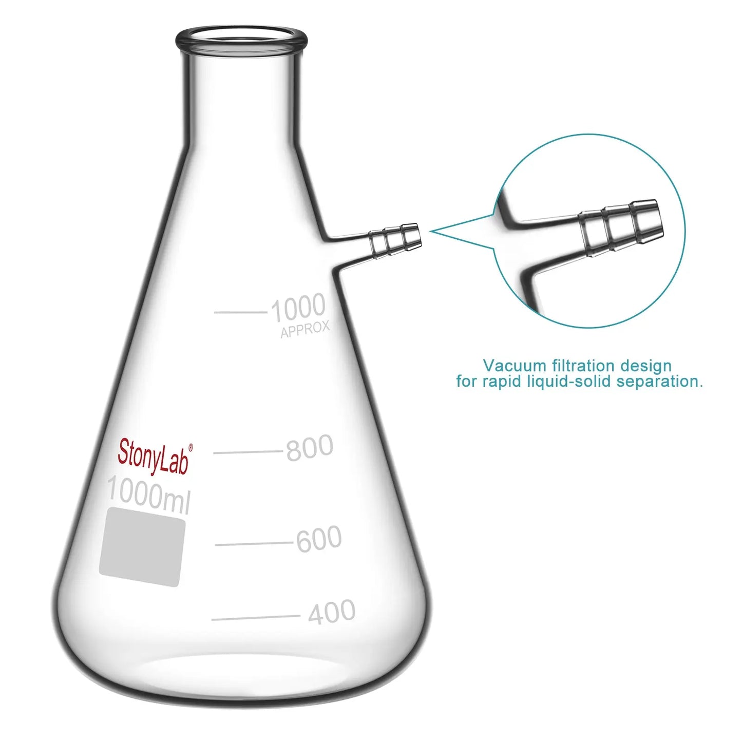 Filtering Flask, Bolt Neck with Tubulation, 50-5000 ml Flasks-Filtering