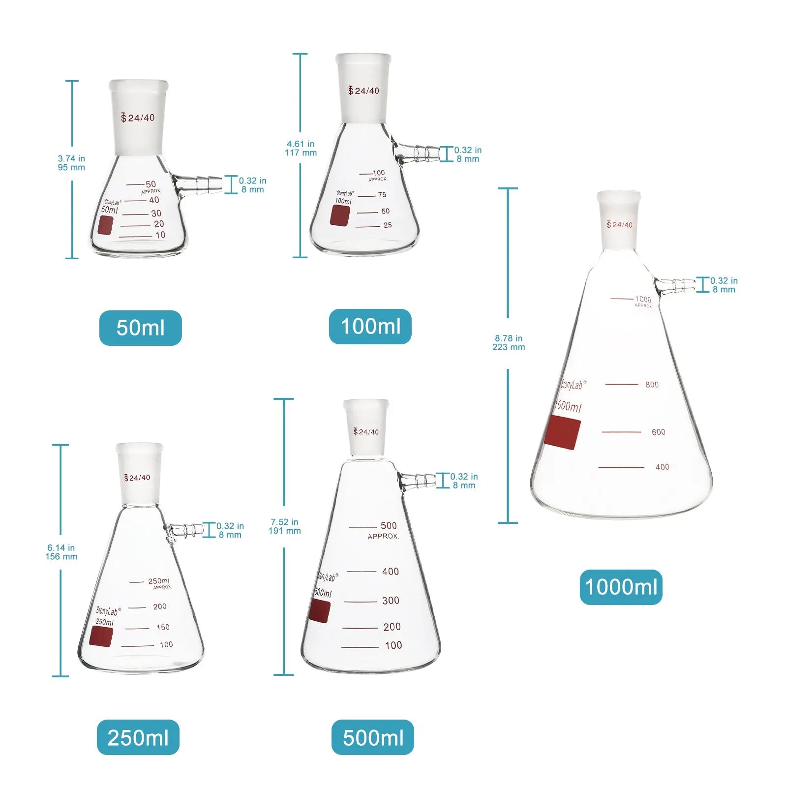 StonyLab Lab Flasks – Durable & Heat-Resistant | 10% Off + Free US Shipping