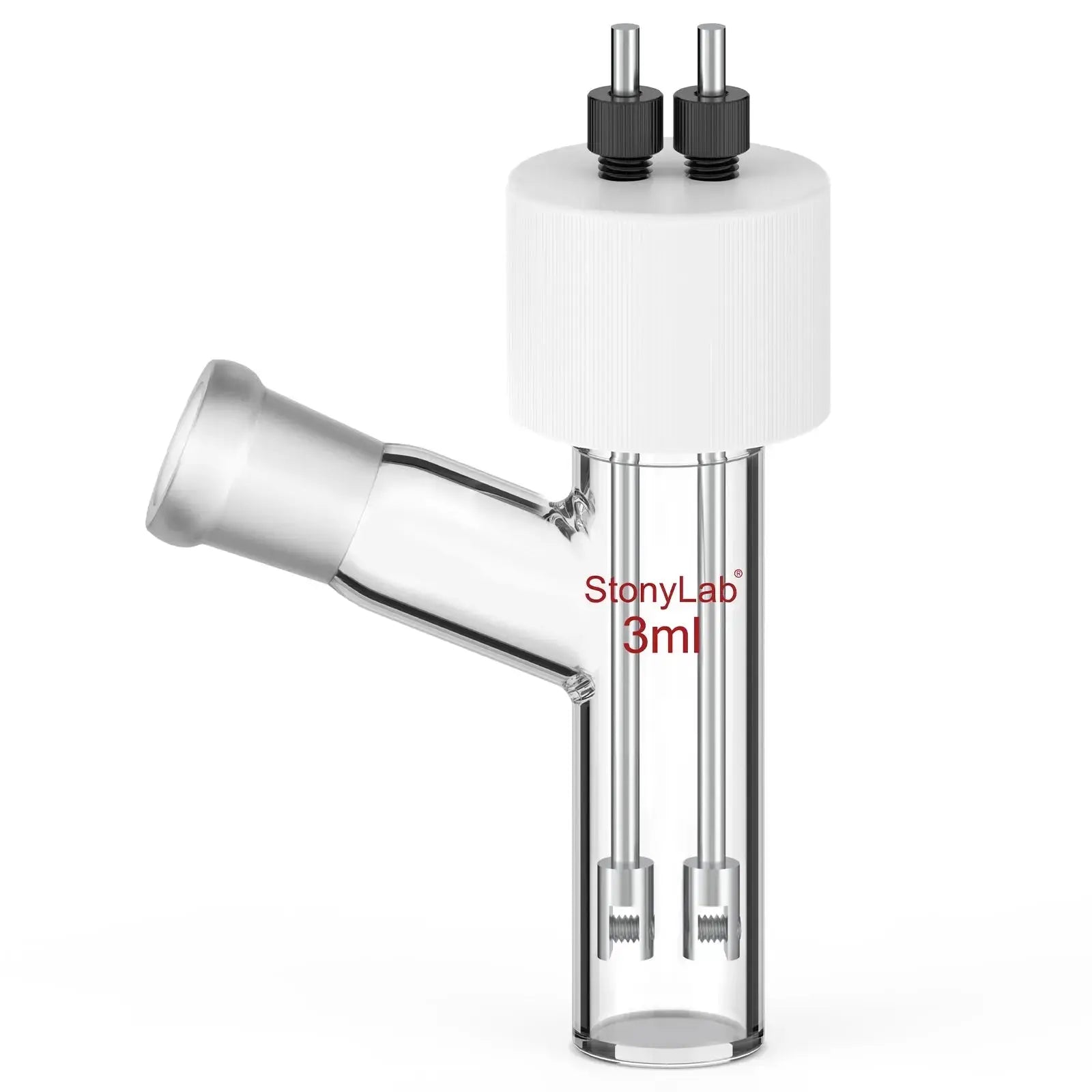 Comprehensive product view and setup components for StonyLab Flat-Bottom Sealed Tubular Electrolytic Cell with 14
