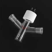 Alternative angle showing underlying build quality of StonyLab Flat-Bottom Sealed Tubular Electrolytic Cell with Dual 14