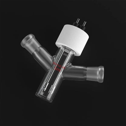 Flat-Bottom Sealed Tubular Electrolytic Cell, with two 14/20 Side Joints, 3-10 ml Electrolyzer-Single Chamber