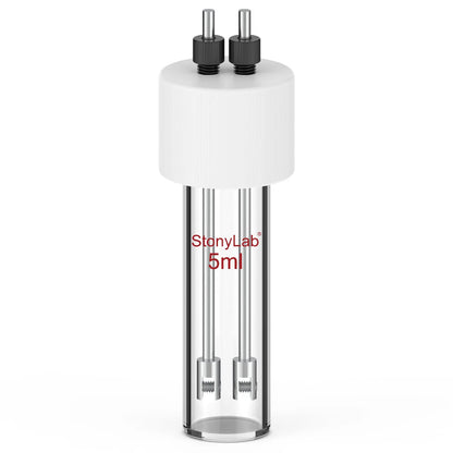 Flat-Bottom Sealed Tubular Electrolytic Cell, 3-10 ml Electrolyzer-Single Chamber