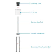 StonyLab Flat-Bottom Sealed Tubular Electrolytic Cell heavy duty chemical processing configuration