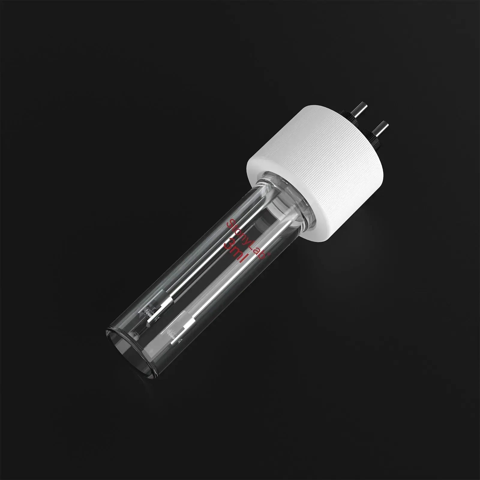 Alternative angle showing underlying build quality of StonyLab Flat-Bottom Sealed Tubular Electrolytic Cell