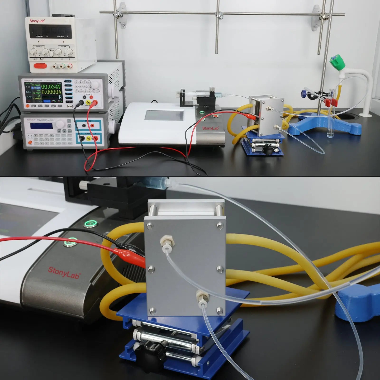 Comprehensive product view and setup components for StonyLab Flow Electrochemical Cell