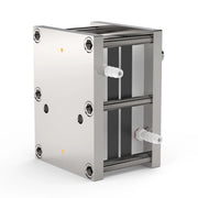 Close-up view showing the precise design and material of StonyLab Flow Electrochemical Cell