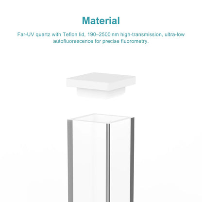 Fluorescence Quartz Cuvette, 3.5 ml, 10 mm Path Length, Four-Sided, with PTFE Cap Quartz Cuvette-Fluorescence
