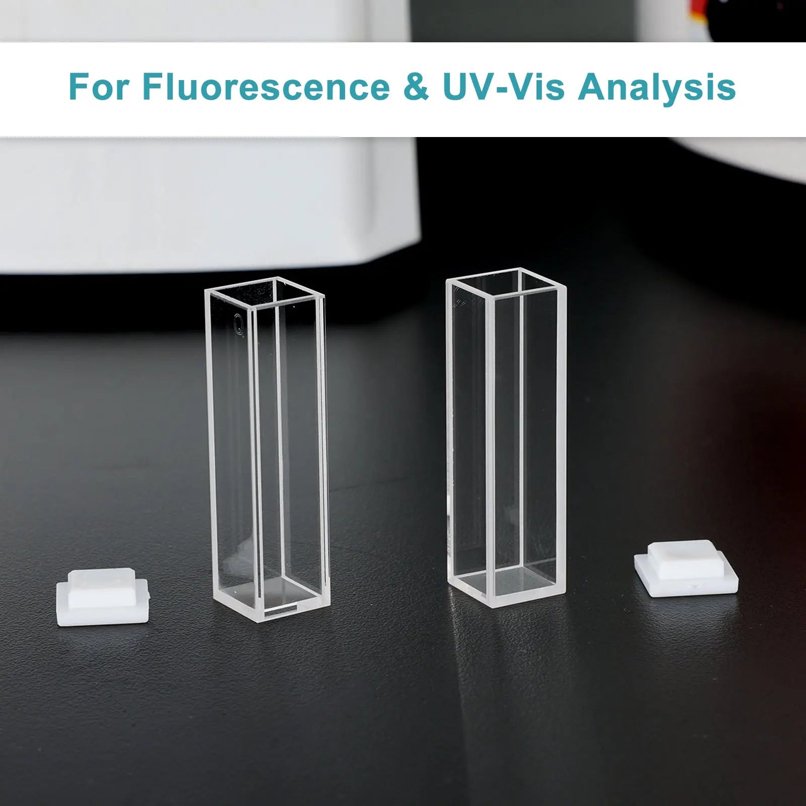Comprehensive product view and setup components for StonyLab Fluorescence Quartz Cuvette