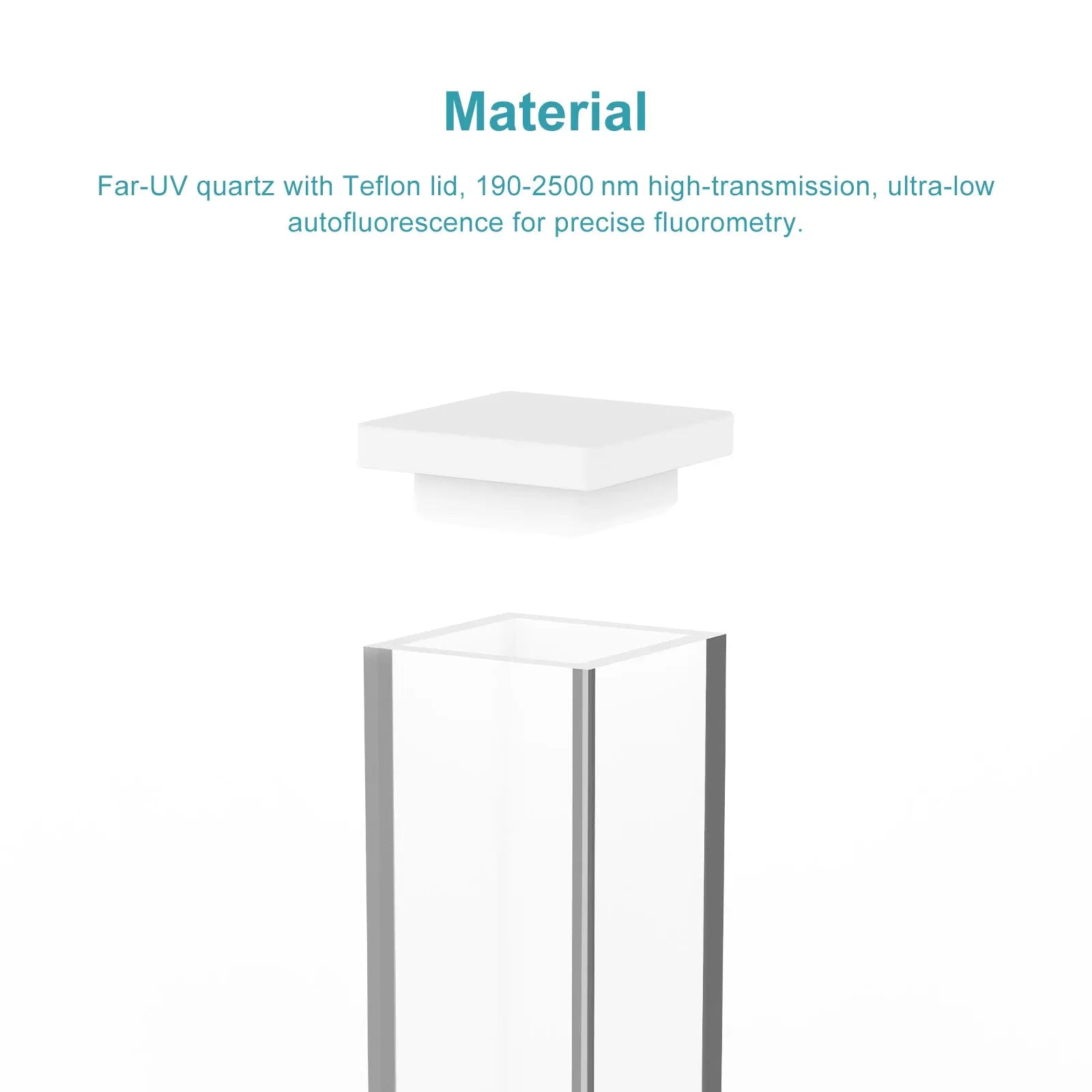 StonyLab Fluorescence Quartz Cuvette heavy duty chemical processing configuration