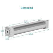 Side view and dimensional layout of the durable StonyLab Four-Sided Film Applicators