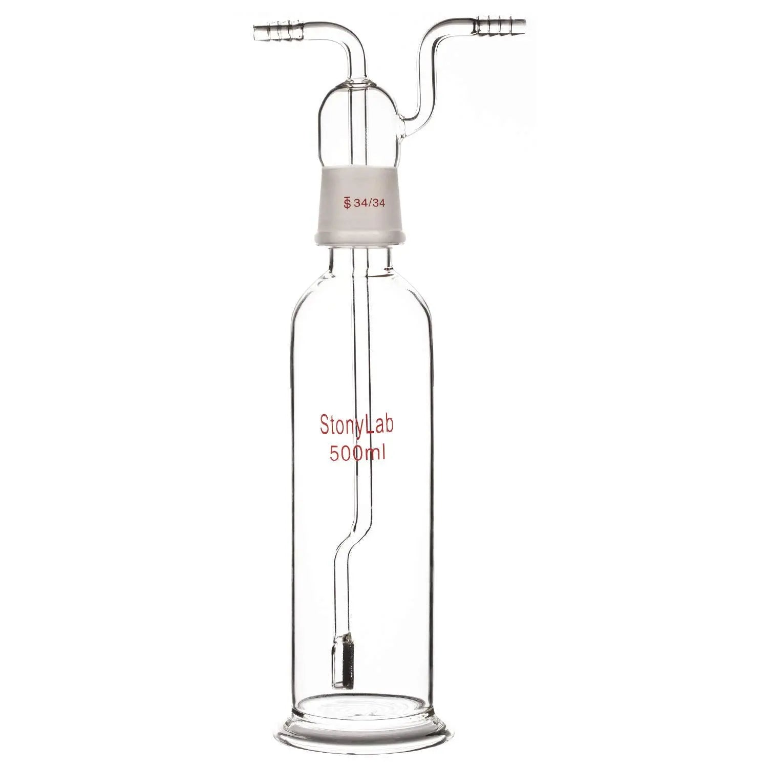 Comprehensive product view and setup components for StonyLab Gas Washing Bottle with Fritted Dispersion Tube