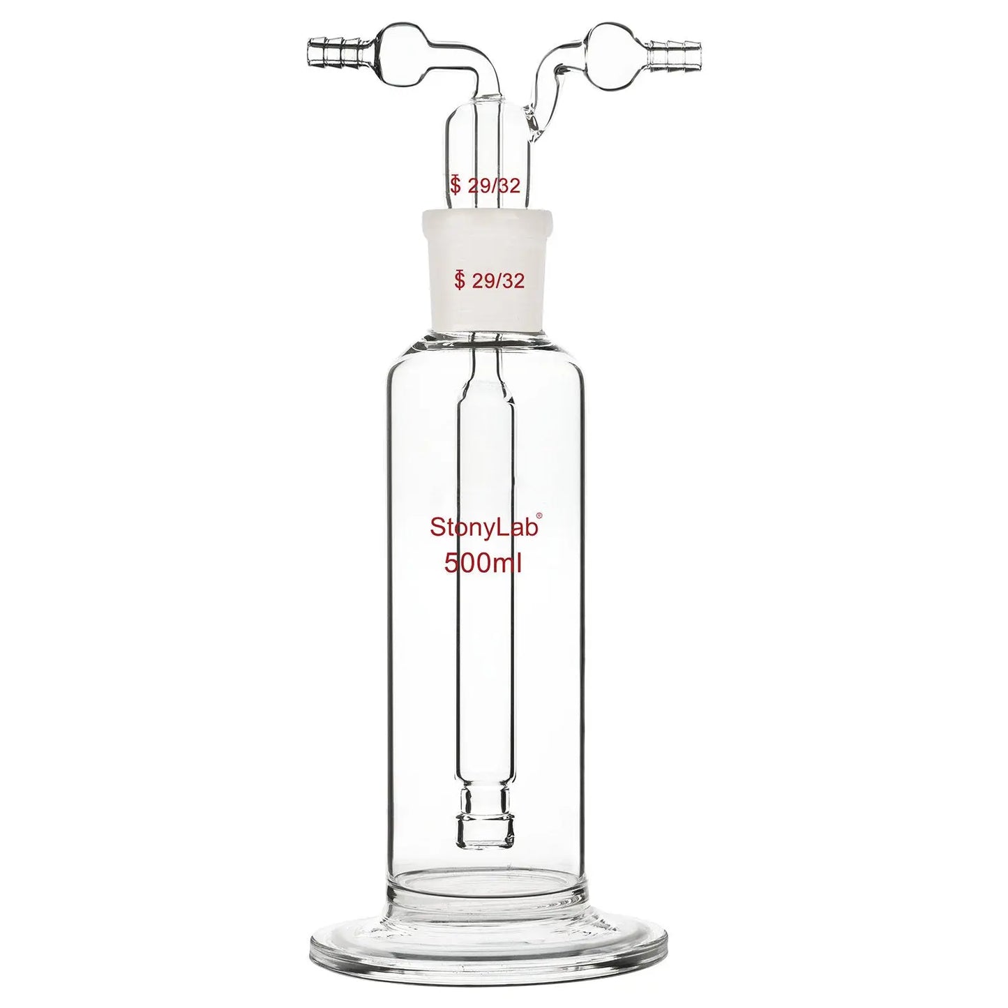 Gas Washing Bottle with Standard 29/32 Joint [250-500ml] Bottles-Gas Washing 500-ml