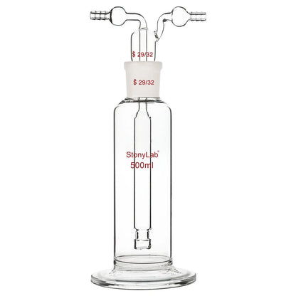 Gas Washing Bottle with Standard 29/32 Joint [250-500ml] Bottles-Gas Washing 500-ml