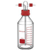 Comprehensive product view and setup components for StonyLab Gas Washing Bottle with Straight Dispersion Tube