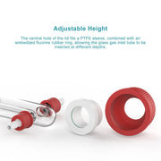 Alternative angle showing underlying build quality of StonyLab Gas Washing Bottle with Straight Dispersion Tube