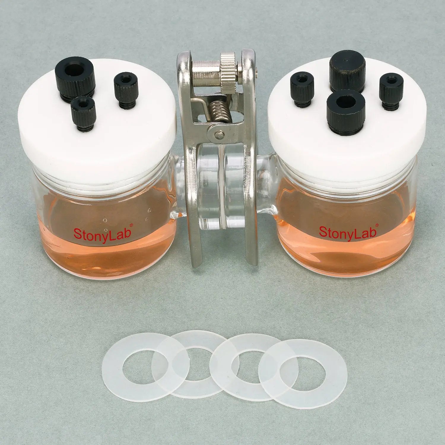Alternative angle showing underlying build quality of StonyLab Gasket Silicone Seals with 15 mm ID and 30 mm OD for Electrochemical Cell