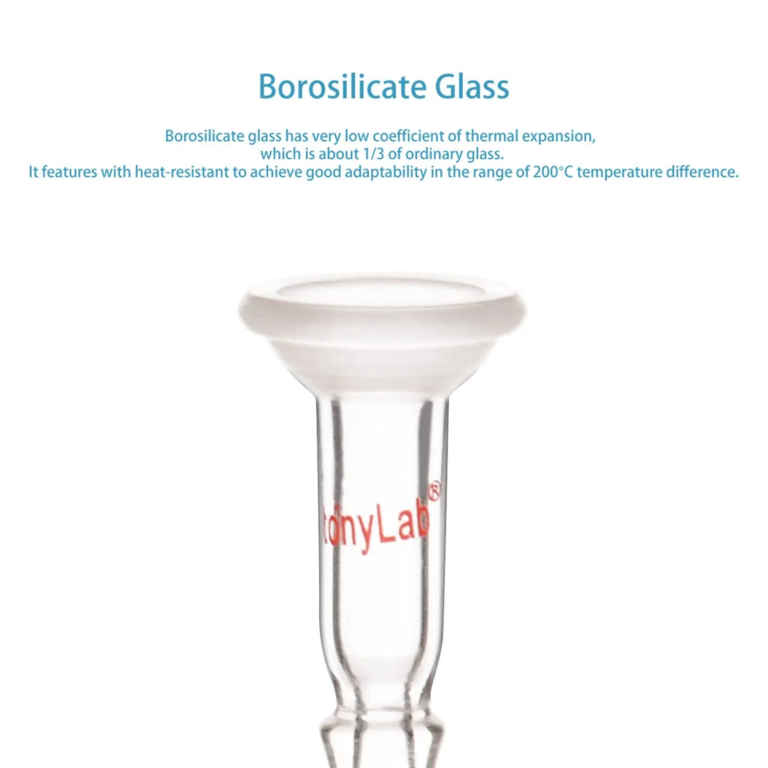 StonyLab #15 O-Ring joint to 10 mm Serrated Hose Connection Adapter heavy duty chemical processing configuration