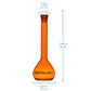 Glass Amber Volumetric Flask, Class A, 10 ml - 500ml Flasks - Volumetric