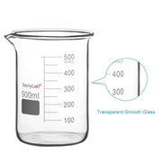 StonyLab Glass Beaker Set heavy duty chemical processing configuration