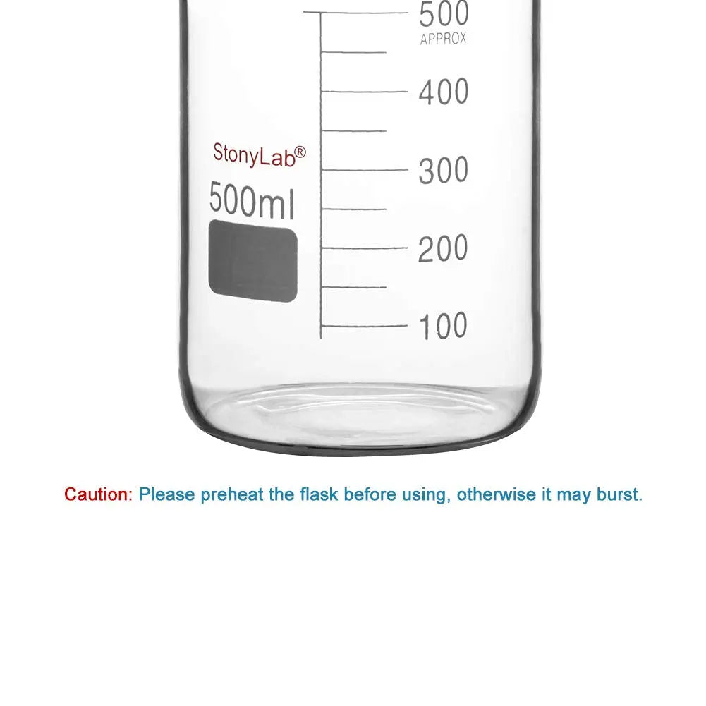 Alternative angle showing underlying build quality of StonyLab Glass Beaker Set