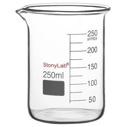 Glass Beaker, 50-3000 ml - StonyLab Beakers 250-ml