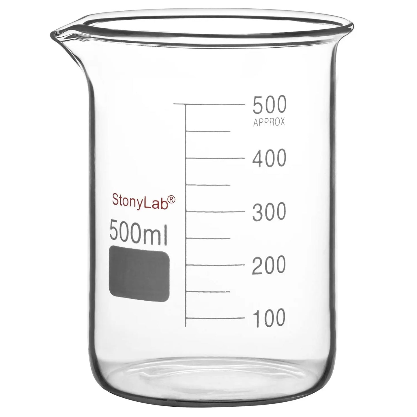 Glass Beaker, 50-3000 ml - StonyLab Beakers 500-ml