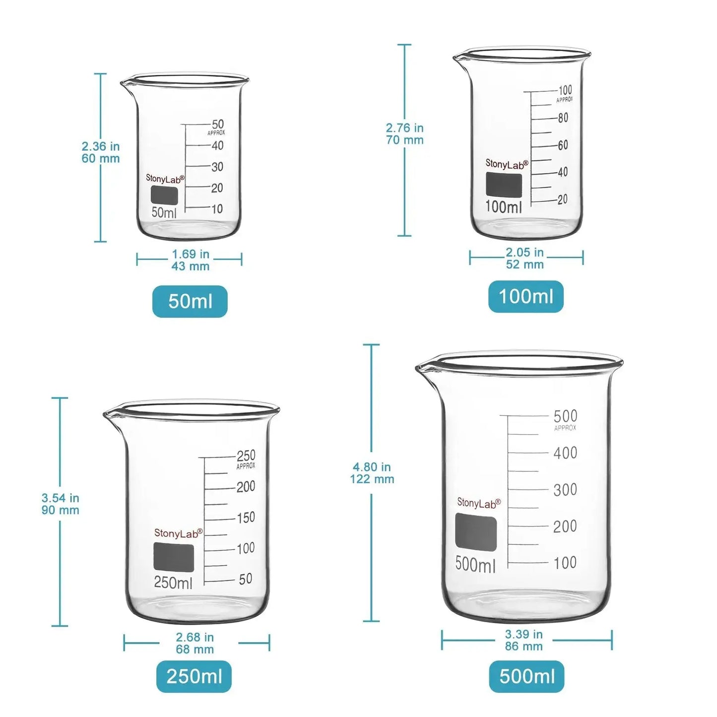 Glass Beaker, 50-5000 ml Beaker-Glass