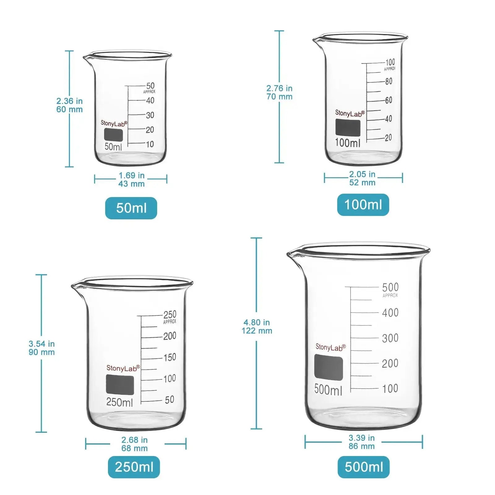Glass Beaker, 50-5000 ml Beaker-Glass
