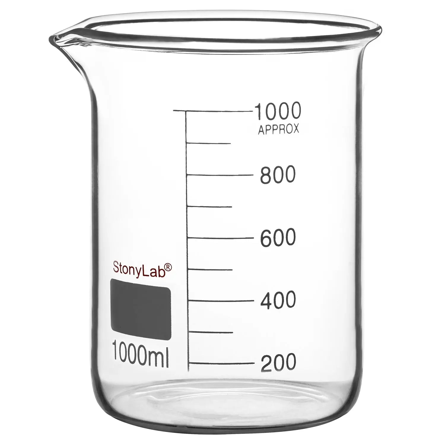 Comprehensive product view and setup components for StonyLab Glass Beaker