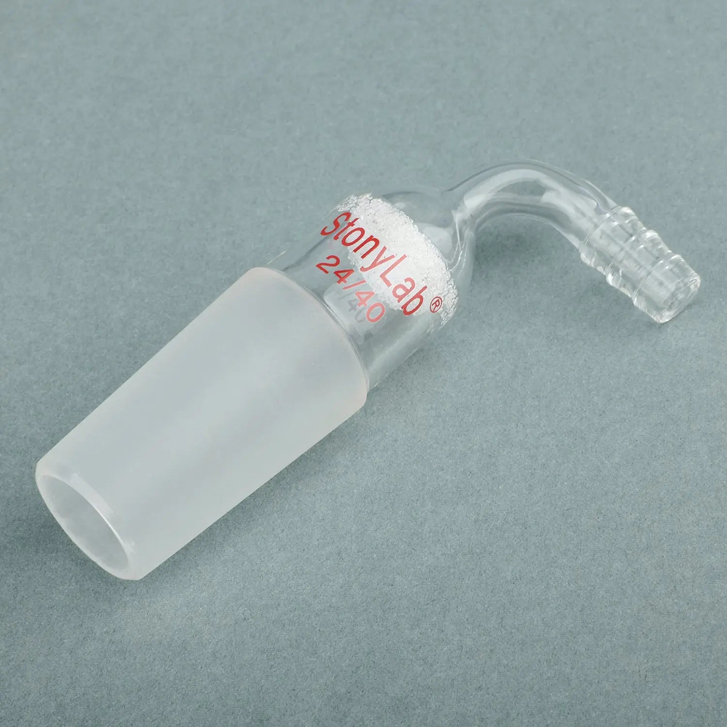 Comprehensive product view and setup components for StonyLab Glass Bent Vacuum Adapter with G1 Type Frit