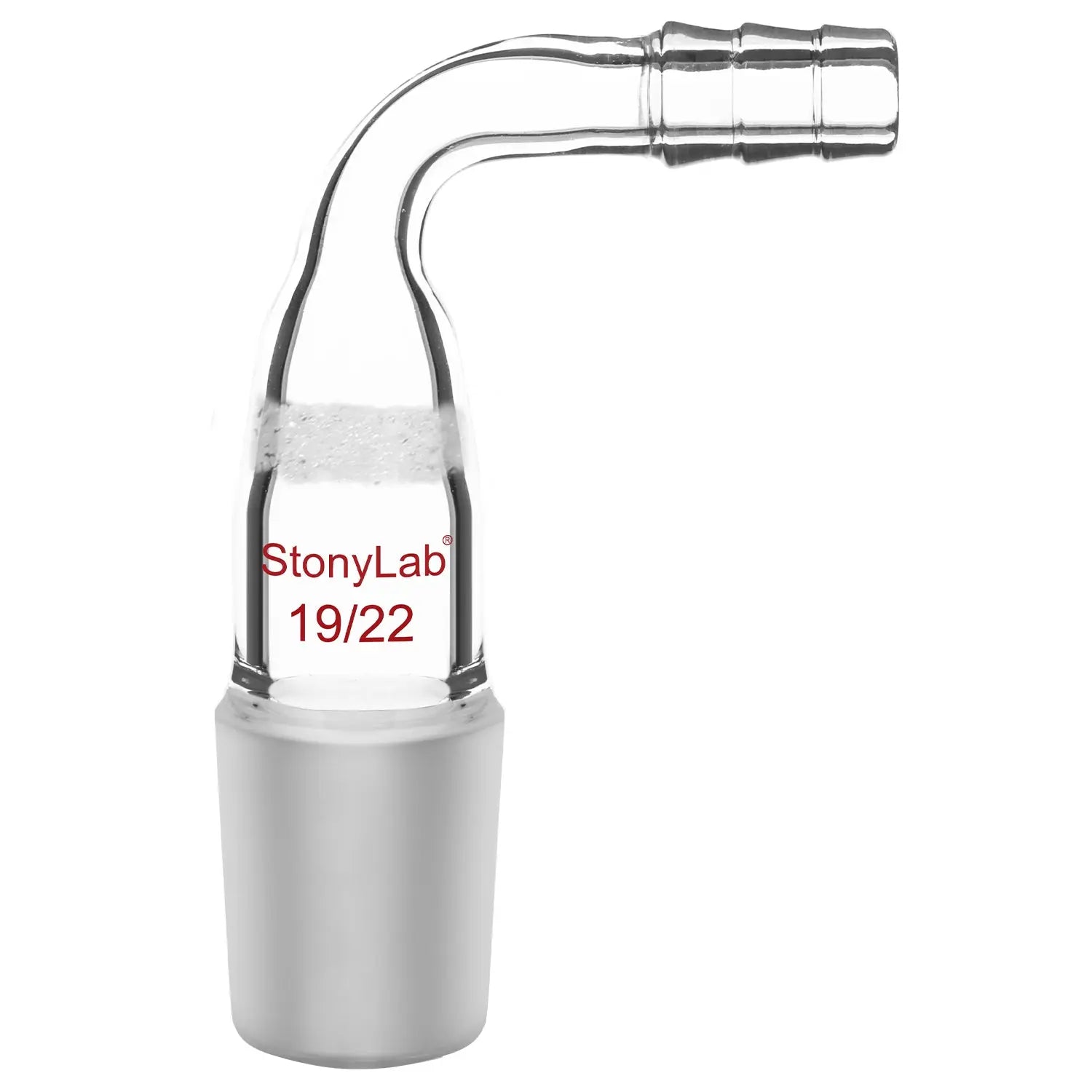 Comprehensive product view and setup components for StonyLab Glass Bent Vacuum Adapter with G1 Type Frit
