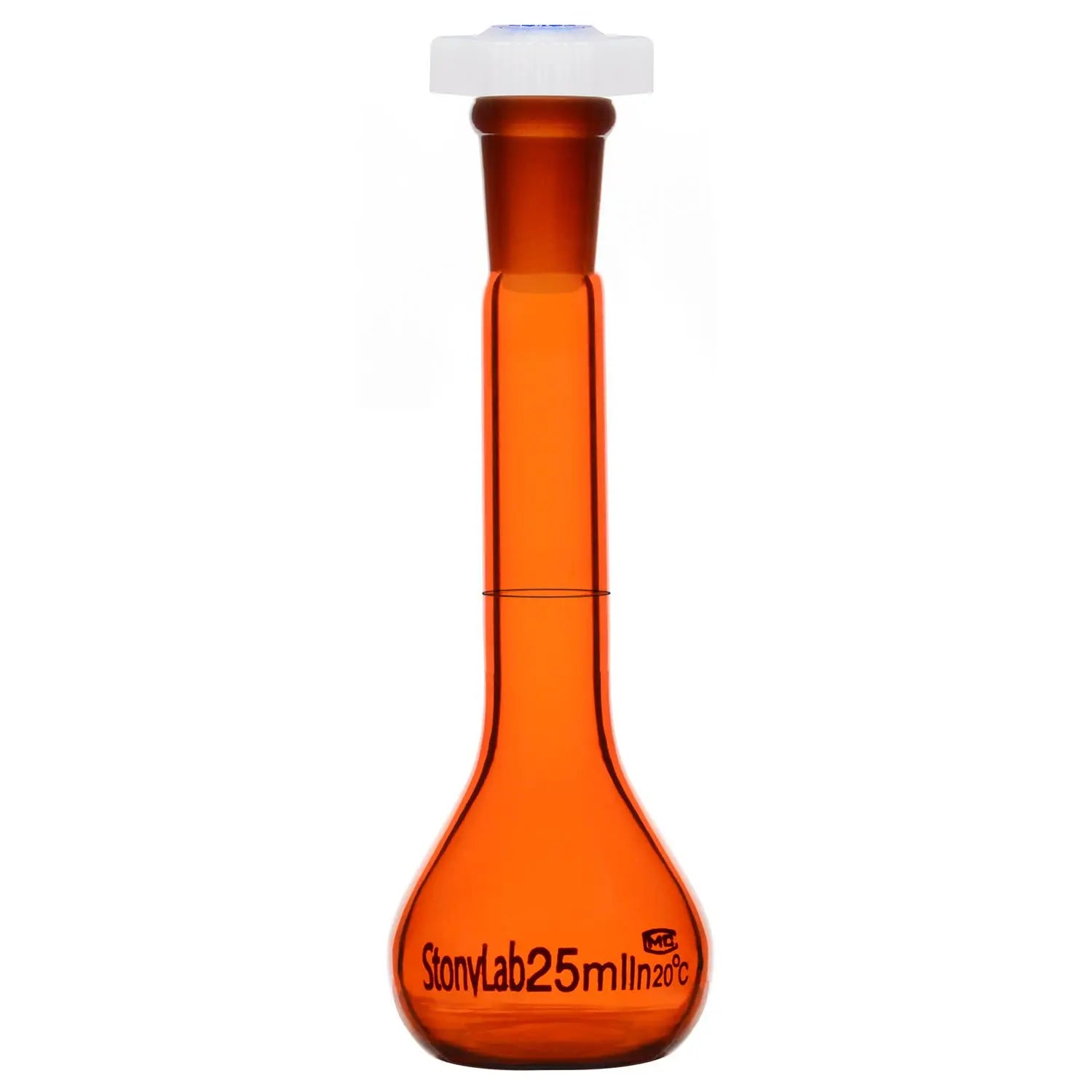 Glass Brown Volumetric Flask, Class A, 10 ml - StonyLab Flasks - Volumetric 25-ml