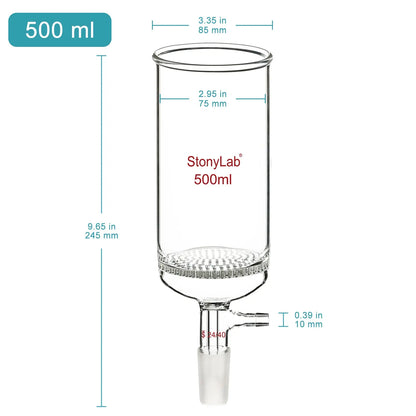 Glass Buchner Filtering Funnel Funnels - Buchner