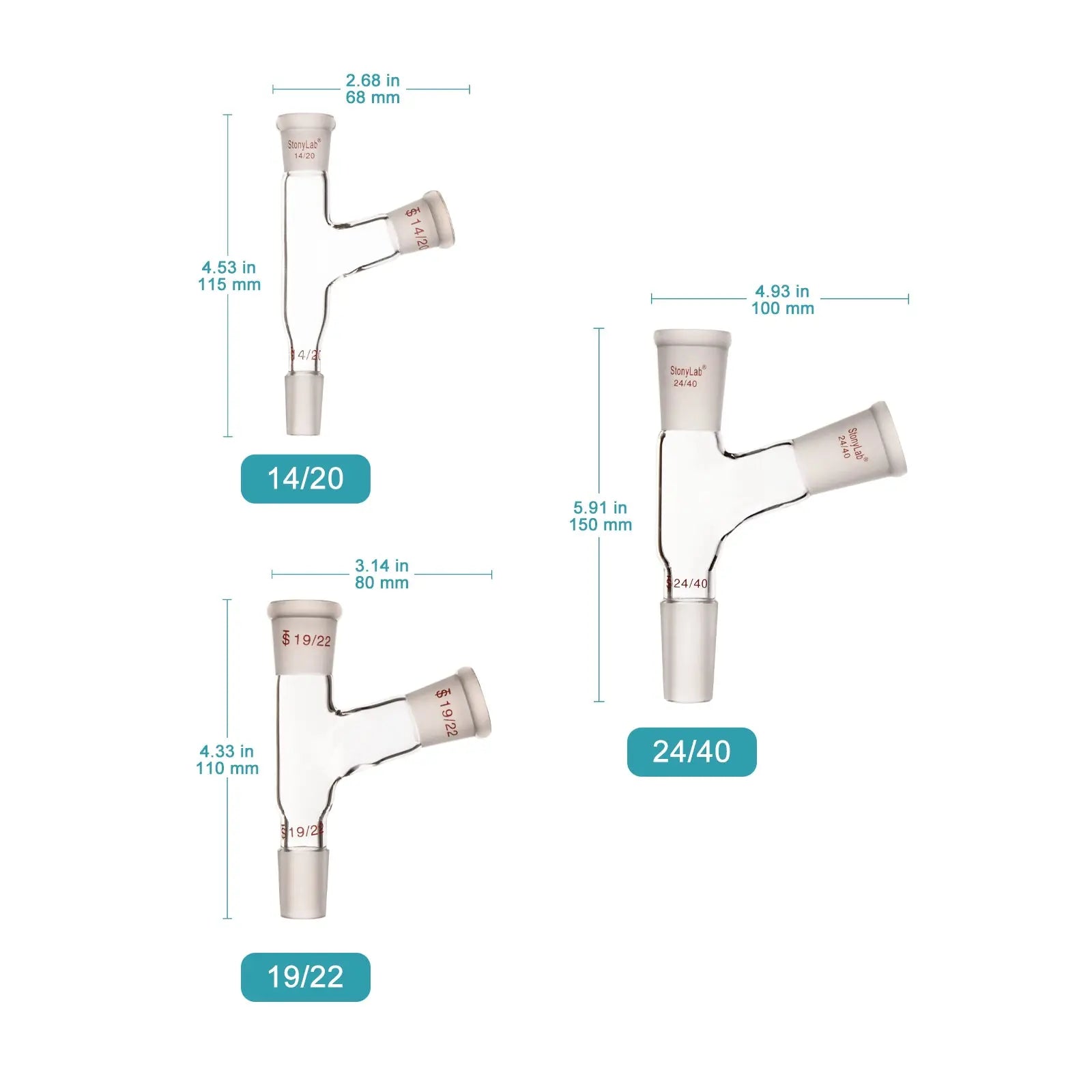 Close-up view showing the precise design and material of StonyLab Glass Connecting Adapter