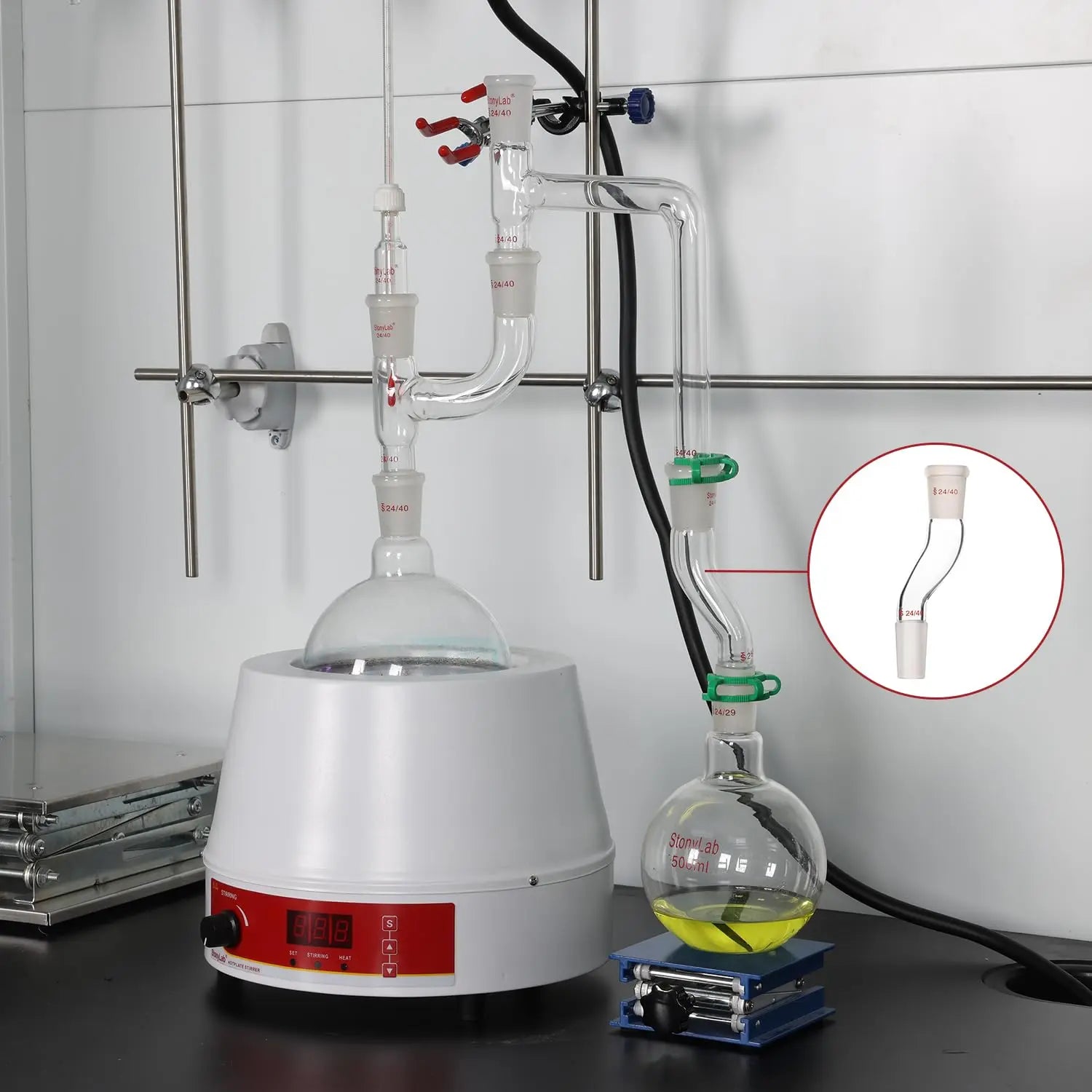 Comprehensive product view and setup components for StonyLab Glass Connecting Adapter