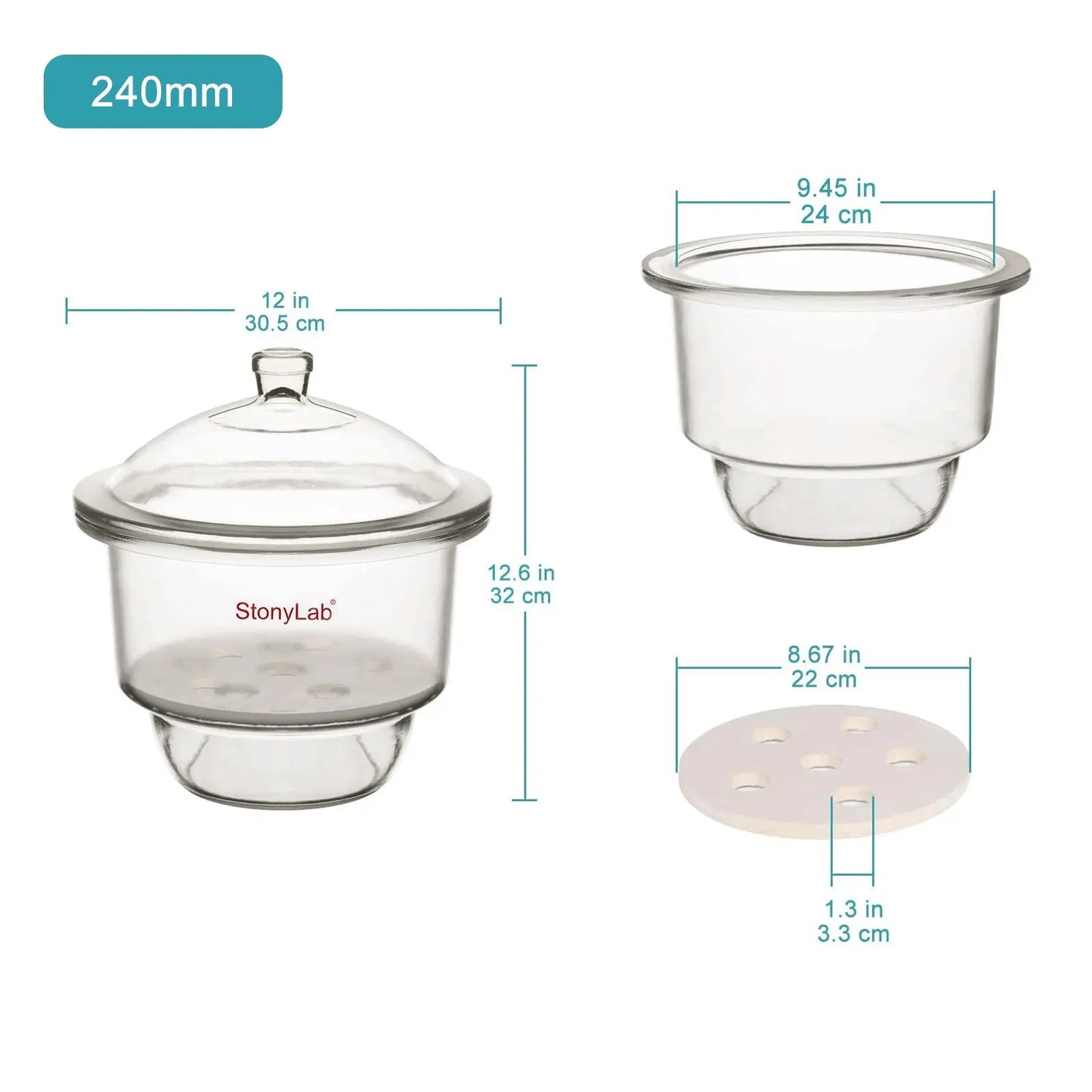 Glass Desiccator Desiccators-Non-Vacuum