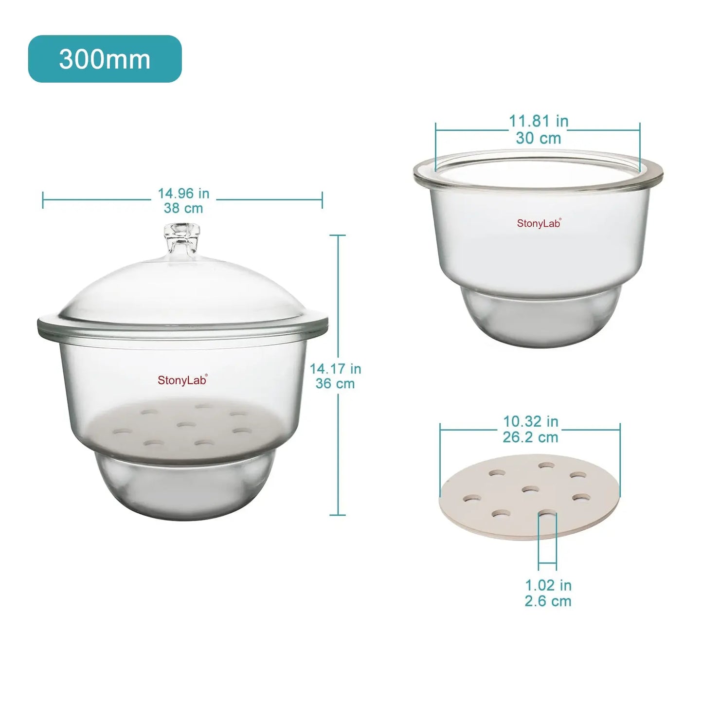 Glass Desiccator Desiccators-Non-Vacuum