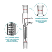 Glass Dimroth Coil Reflux Condenser 