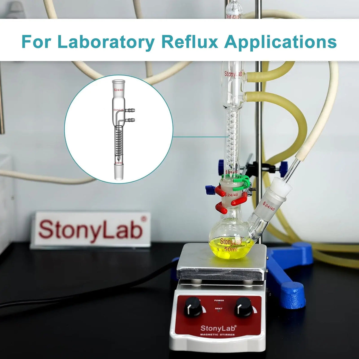 Glass Dimroth Coil Reflux Condenser 