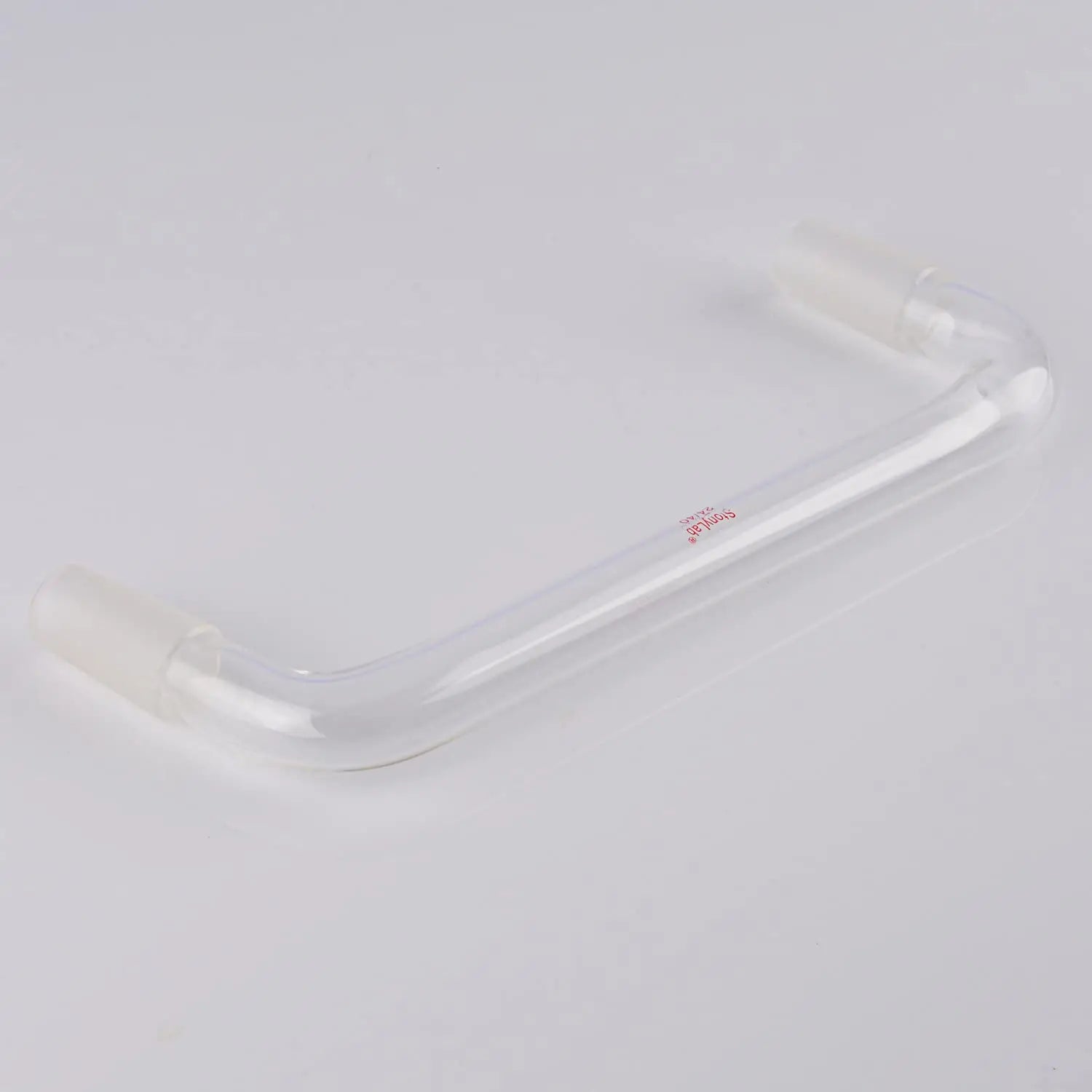 Alternative angle showing underlying build quality of StonyLab Glass Distilling Adapter with 75 Degree and 105 Degree Bent