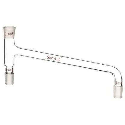 Glass Distilling Adapter, 75 Degree Bent Adapter Adapters - Distilling