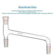 Side view and dimensional layout of the durable StonyLab Glass Distilling Adapter